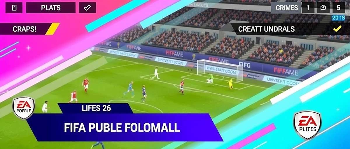 FIFA Mobile Gameplay FIFA Mobile Gameplay Screenshot showing a football match in progress