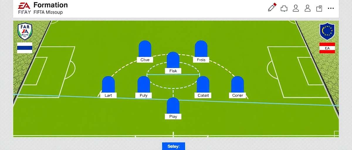 FIFA Mobile Formation Settings FIFA Mobile Formation Setup screen showing player positions